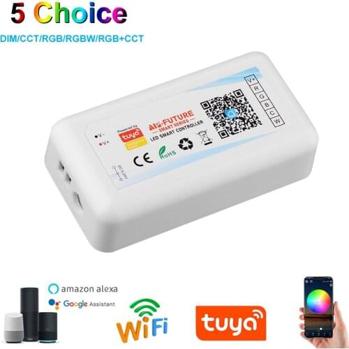 CCT Rgbcct Rgbw Rgb Wifi Controller for Tape Light DC 5v 12v 24v Tuya Controller Mini Box Controlador Wifi Led Rgb Controler