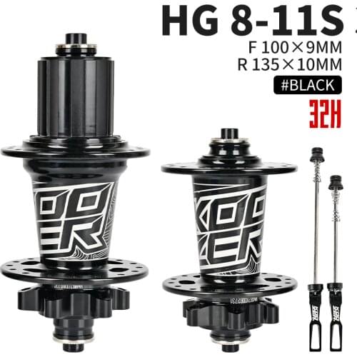 2020 Koozer XM490 Hubs 4 Bearing MTB Mountain Bike Hub Rear 10*135mm QR 100*15 12*142mm Thru 32 Holes Disc Brake Bicycle Hub