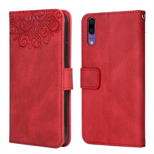 For Huawei P20 Flower Embossing Case EML-L29 EML-L09 EML-AL00 EML-TL00 5.8''Wallet Flip Leather Case for Huawei P 20 Case