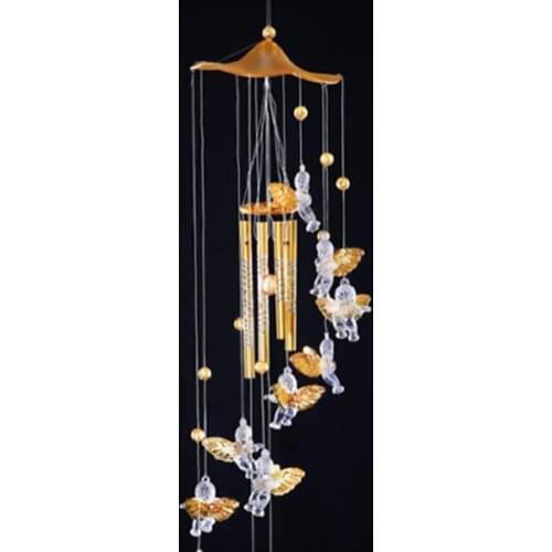 Love Angel Cupid Wind Chime Tube Hanging Ornament House Warm Gift Home Decor With Clear Sound
