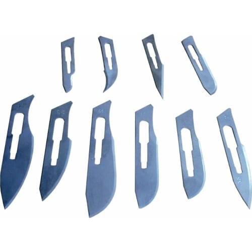 Medical Disposable Surgical Replacement Cutter Knife Head Carbon Steel Scalpel Blade Sterile 10 Type In 1 Set For Health Care