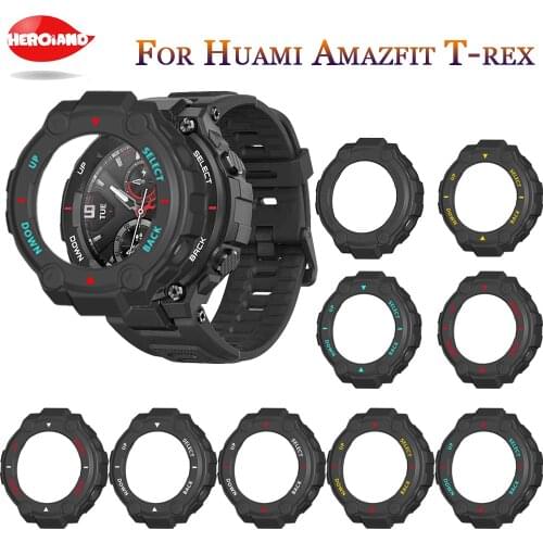 Fashion PC Protector Cover Case For Xiaomi Amazfit T-Rex Smart Watch Protective Shell Frame For Huami Amazfit T-rex Edge Bumper