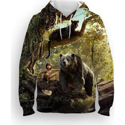 The Jungle Book Men Hoodie 3D Printed Casual Harajuku Women Hoodies Fashion Sweatshirt Autumn Spring Children Tops