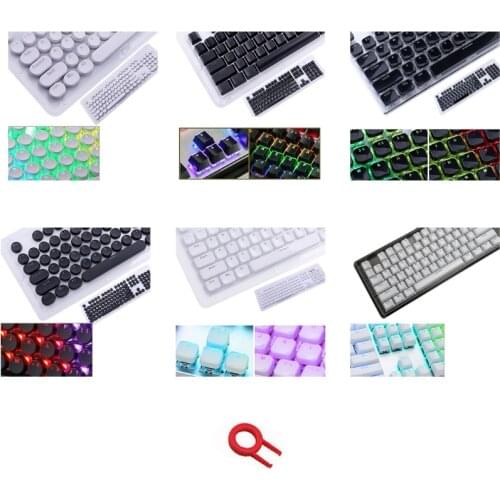 LX9B Low Profile Keycap Set for cherry MX Backlit Mechanical Keyboard Crystal Edge