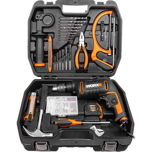 The new WX317 220V / 600W portable multifunctional drill. Handheld Impact Drill Electrician Tool with Attachment and Toolbox