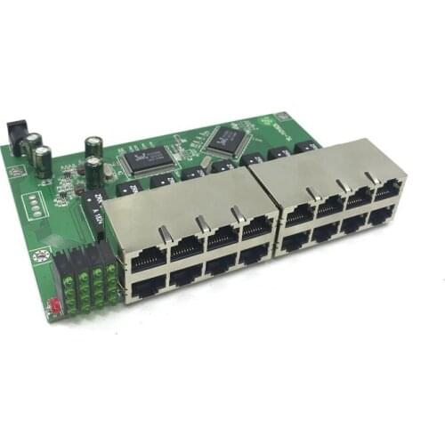 OEM 10 / 100mbps RJ45 16Port Fast Ethernet Switch module Lan Hub US EU Plug 5v Adapter Power Supply Network Switch motherboard