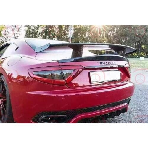 Suitable for MASERATI GT carbon fiber tail, high foot, vertical fixed wing, spoiler, body kit, auto parts