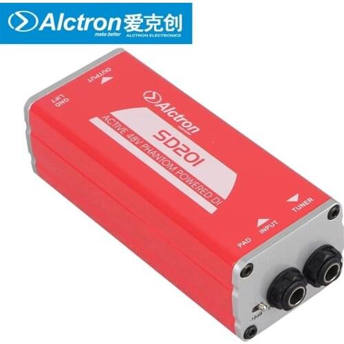 Alctron SD201 Professional DI box for guitar recording and stage performance, acoustic and electric guitar
