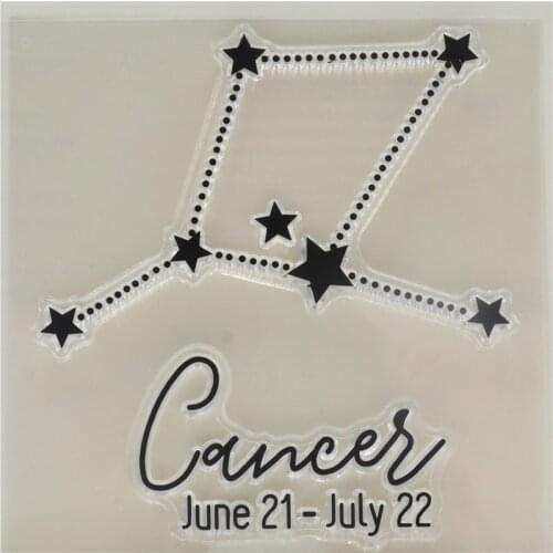 Constellations Cancer Transparent Clear Silicone Stamp/Seal for DIY scrapbooking/photo album Decorative clear stamp sheets