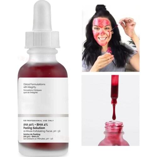 Drop Ship Face Skin Care AHA 30% + BHA 2% To Peel That Dead Top Layer Anti Makeup Serum Oil Balance Base 30ml