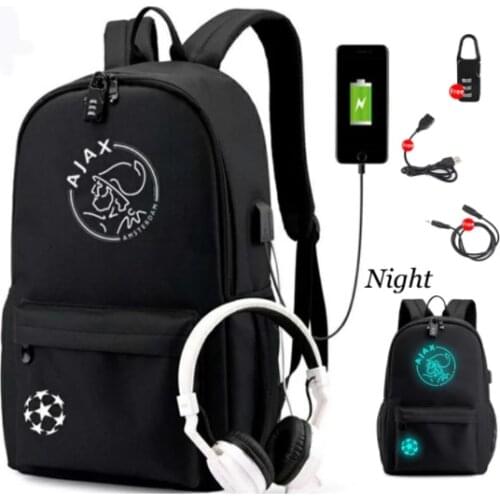 New AJAX Student backpack with USB Charging and Anti theft Features backpack for Boys girl Back To School canvas backpack