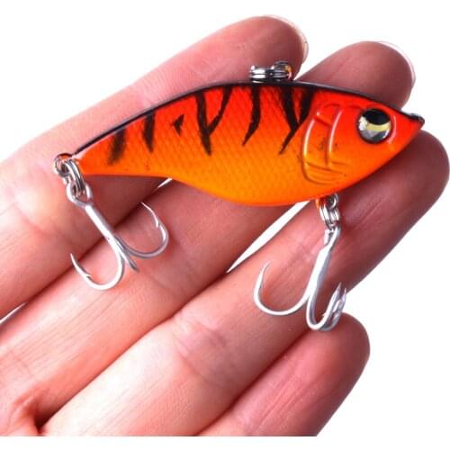 VIB Lipless Crankbaits Hard Fishing Lures Wobbler for Sea Bass & Trout 5cm 15g High Simulation 3D Eyes Vibration Artificial Bait