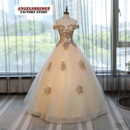 Vintage Off-Shoulder Ball Gown Vestidos De Quinceanera Dresses Sweet 16 Formal Appliques Floor-Length Princess Celebrity Gowns