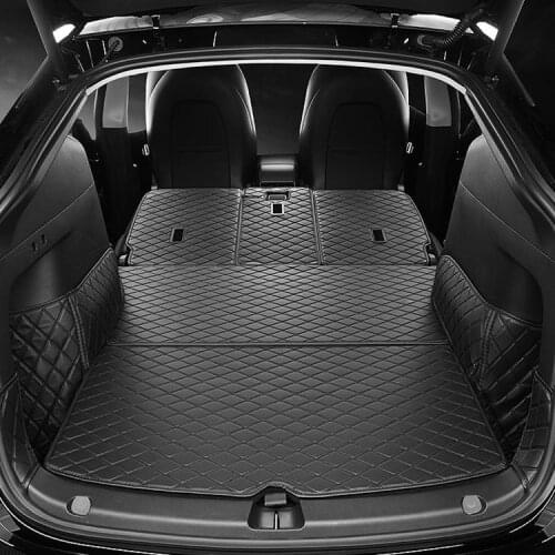 High quality! Custom special car trunk mats for Tesla Model Y 2021 waterproof boot carpets cargo liner mats for Model Y 2020