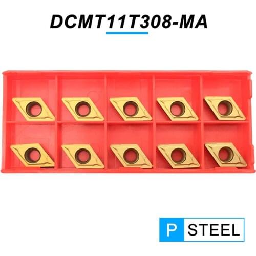 10PCS DCMT11T308 MA PC4025 High Quality Carbide Inserts External Turning Tool DCMT 11T308 CNC Lathe Cutter Tool For Hard Steel
