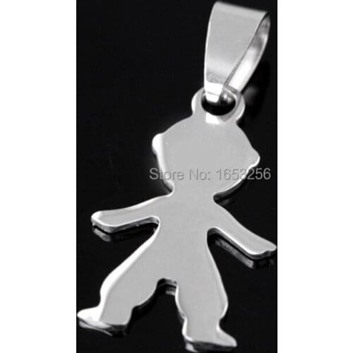 Small 16*21mm Lot 10pcs in bulk Jewelry Baby Boys Charms Pendant stainless steel Without Chain For DIY Jewlery Hot sale