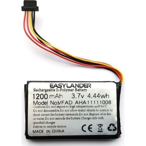 2PCS 1200mAh Battery AHA11111008, VFAD for TomTom 4FL50, 4FL60, Go 5000, GO 5100, Go 6000, GO 6100, PRO TRUCK 5250