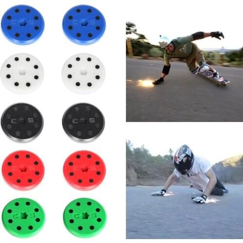2Pcs/Set Longboard Skateboard Slide Gloves Replaceable Slide Pucks Spare Parts Set - Choice of Colors