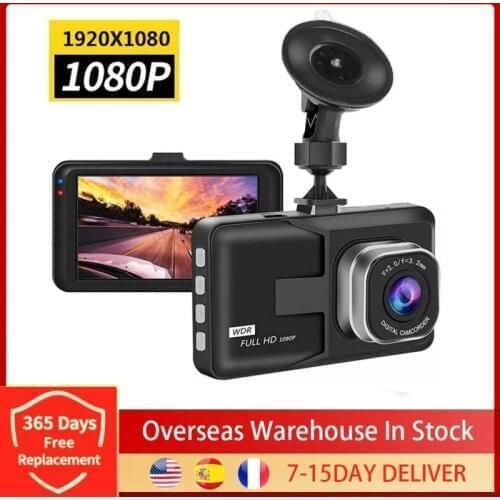 Car DVR Camera Full HD 1080P Wide Angle Driving Video Recorder Camera 3 Inch Loop Recording Night Parking Monitoring Dashcam