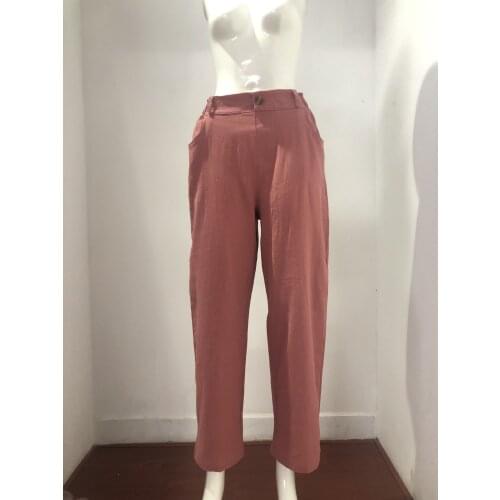 Casual Office Ladies Womens Black Solid Hight Straight Leg Pants Button Pocket Sweatpants Elegant Autumn Winter Long Pants Hot