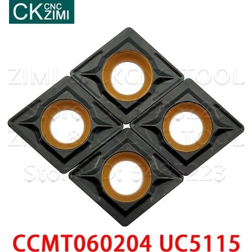 CCMT060204 UC5115 CCMT21.51 UC5115 carbide inserts Internal turning tools CNC wood turning Metal lathe tools CCMT for cast iron