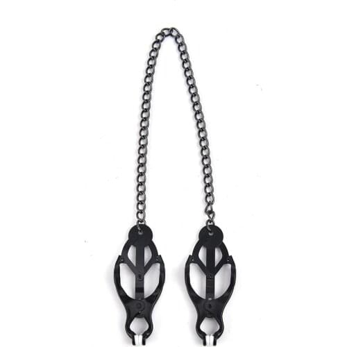 Black Metal Nipple Clamps Steel Breast Clips Clitoris Stimulator Fetish Sex Toys For Woman Butt Plug Bdsm Bondage Esposas Para