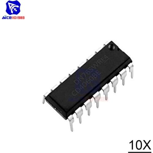 Diymore 10PCS/Lot IC Chips CD4060BE HCF4060BE HCF4060 CD4060 DIP16 Original Integrated Circuits