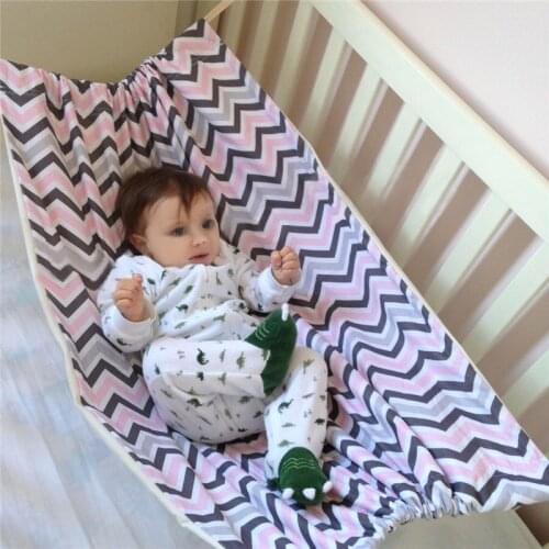 Infant Newborn Baby Hammock Safety Baby Crib Baby Cradle Cute Swing Bed Detachable Portable Folding Garden Hammock 100x70cm