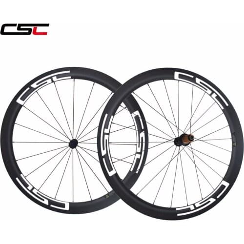 Only 1306 CSC 50mm depth 23mm width tubular bike carbon wheelset Mac aero 424 spokes Bitex RAF10 RAR9 hub 6 Pawls