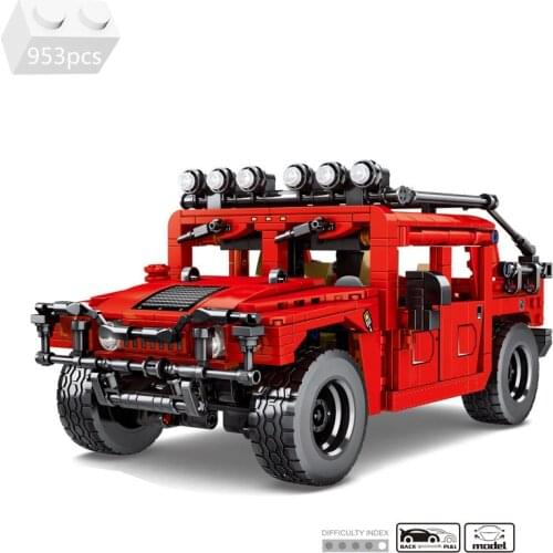 2021 NEW High-tech Off-Road Speed Super Racing Car Building Blocks Kit Bricks Pull Back Supercar Model Toys For Kids DIY Gifts