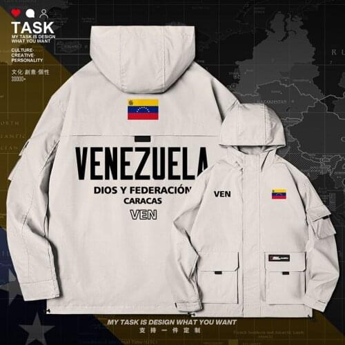 Venezuela Venezuelan VEN men jacket hooded nation flag streetwear top trench coat men clothing mens windbreaker clothes autumn