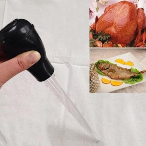 30 Ml Kitchen Cooking Gadgets Turkey Oil Dropper Chicken Baster Cleartube random Barbecue Pipe Food color Sprayer D8U8