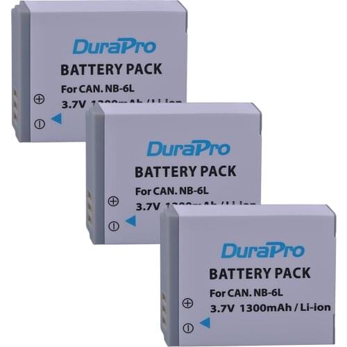 3Pcs NB-6L NB 6L NB-6LH Digital Li-ion Battery for Canon PowerShot SX520 HS SX530 SX600 SX610 SX700 SX710 IXUS 85 95 200 210 105