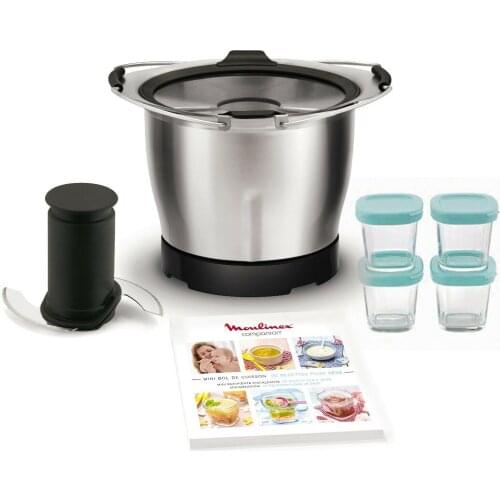 Moulinex accessory mini bowl food grinder 1,4L + 4 bowls Companion XF387 HF