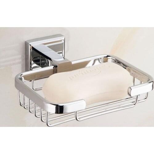 Multi-style Brass Soap dish Holder Racks Bathroom Drain Rack Soap Bracket Solid Chrome Surface Wall-mounted Bath Hardware