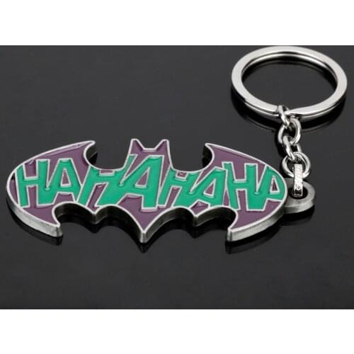 MQCHUN Enamel Metal Movie Key Chains Hahahaha Letter Keyring Keychain Key Ring