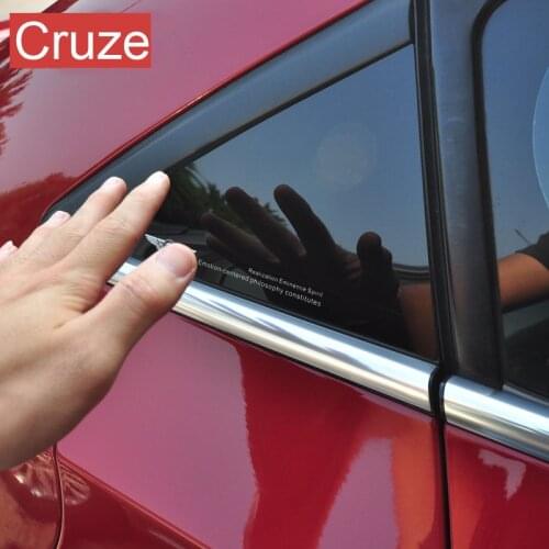 Angelguoguo 2PCS car Rear triangle sticker fit for 2009-2014 Cruze rear window PC sticker