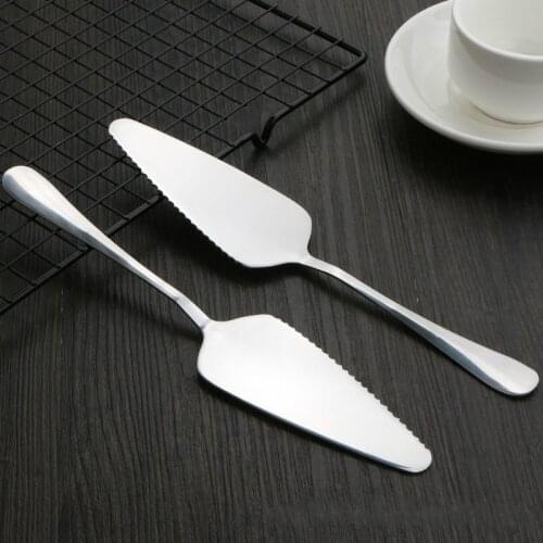 Stainless steel pizza cake dessert knife cutter spatula shovel spader tooth triangle kitchen supply tools Creative bakeware