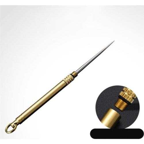 New Titanium Outdoor Portable Multifunctional Toothpick Bottle Fruit Fork Camping Tool Toothpick Tube Stronger Than Dental Floss