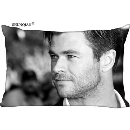 New Chris Hemsworth Pillow Case Custom Wedding Pillowcase Cover Cases Gift Zippered Rectangle Pillow Case A8.15