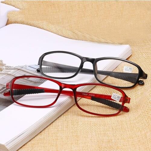 Reading Glasses Men Women TR90 Super Light Eyeglasses Anti Slip Rubber Foot Retro Spectacles Diopter +1.0 1.5 2.0 2.5 3.0 3.5 4