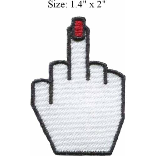 Finger 2.0"high embroidery for letter patch/chaqueta moto/breaking bad costume