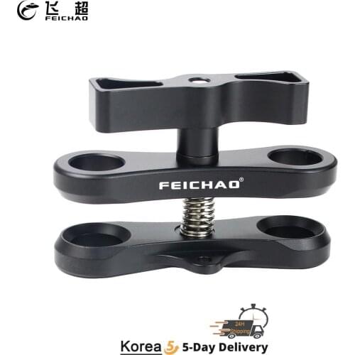 New Diving Light Ball Butterfly Clip Arm Clamp Mount 2 Holes Extended DSLR Camera Tray Bracket Adapter Underwater Photography