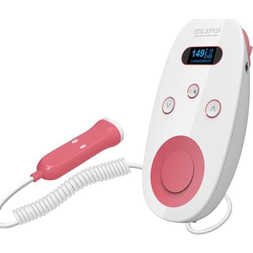 Portable Medical Fetal Doppler Detector LCD Ultrasound Baby Heart Rate Monitor Pregnant Vascular Sensor Detective Machine Device