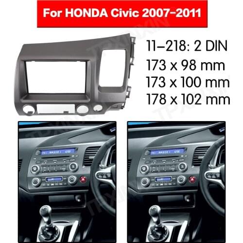 Frame Panel Top Radio Fascia For HONDA Civic 2007-2011 Stereo Fascia Dash CD Trim Installation Frame Kit