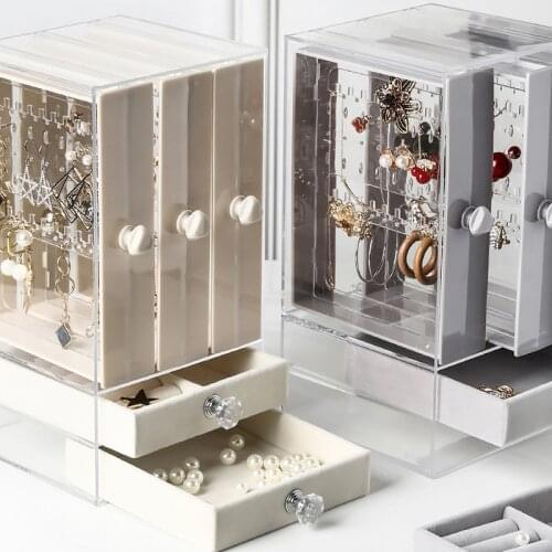 Net Red Earrings Necklace Storage Box Womens Jewelry Display Rack Necklace Hand Decoration Ins Wind Decoration Storage Box