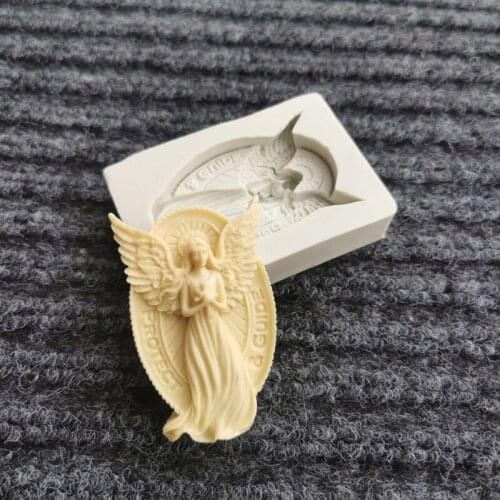 Handmade Angel Epoxy Resin Silicone Mold Angel Emboss Silicone Mold Fondant Mold Angel Cake Decoration Resin Craft Tools