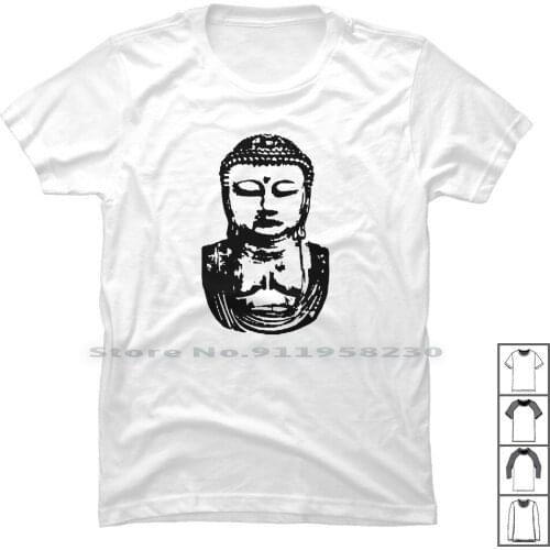 Buddha Statue T Shirt 100% Cotton Birthday Animals Statue Buddha Humor Comic Love Geek Fun Day Bud St