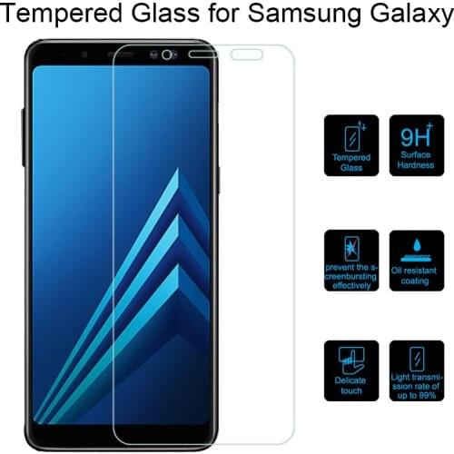 2pcs Protector phone For Samsung Galaxy A3 A5 A7 J2 2017 A8 A8+ J4 J4+ J6 J6+ 2018 J2 Core Tempered Glass Film Protective Screen