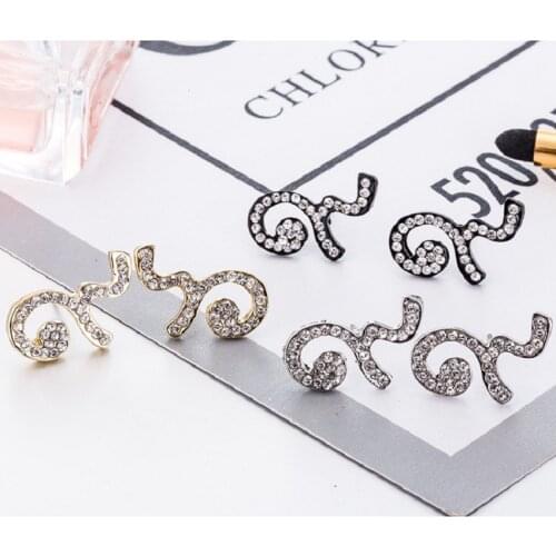 MZC 2019 New Designer 3 Colors Colors Earrings Crystal for Women Stud Earring Brincos Earing pendientes pending